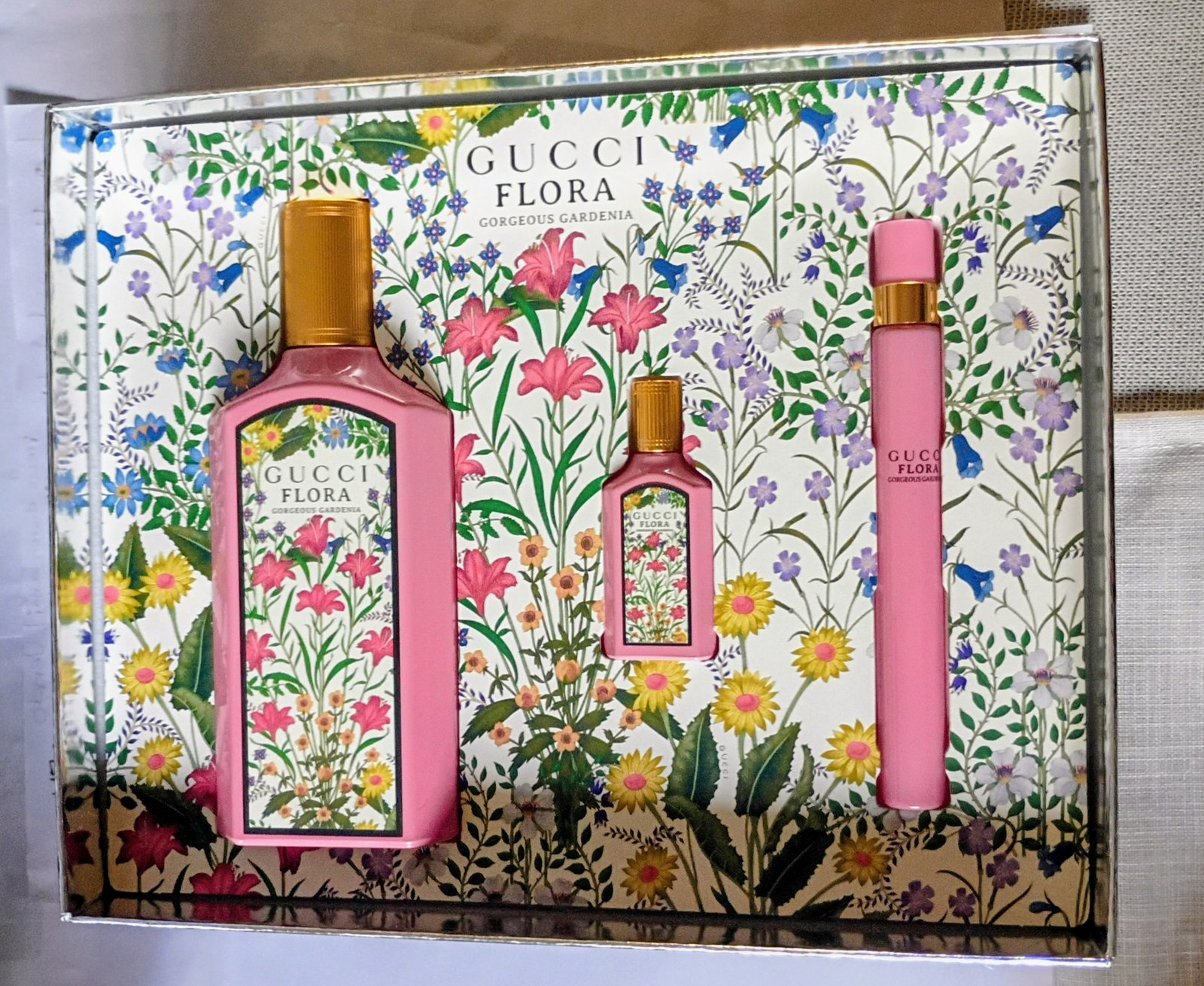 GUCCI FLORA GORGEOUS GARDENIA EDP SET 3 PIEZAS